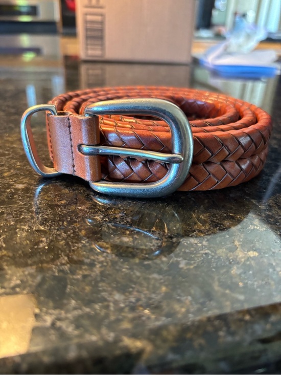 Coach Other - Coach Woven Leather Belt in Chestnut Brown